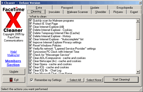 X-Cleaner Screenshot
